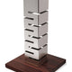 Rosseto - Skycap 22.5” Stainless Steel Tall Column Multi-Level Riser with Walnut Base - SM159