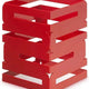 Rosseto - Skycap 8" Square Red Gloss Steel Multi-Level Riser - SM185