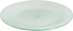 Rosseto - Spiro 15.6" White Round Handmade Glass Platter - GLS036W