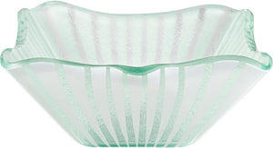 Rosseto - Stelo 10" Square White Handmade Glass Bowl, Pack of 2 - GLS040W