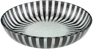 Rosseto - Stelo 11″ Round Black Shallow Handmade Glass Bowl, Pack of 2 - GLS043B