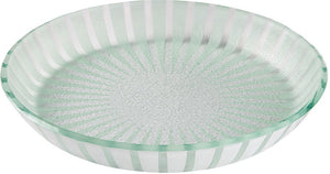 Rosseto - Stelo 14″ Round White Shallow Handmade Glass Bowl, Pack of 2 - GLS042W