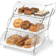 Rosseto - Three-Tier Acrylic Bakery Case with Stainless Steel Wire Stand - BAK2944