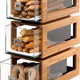 Rosseto - Three-Tier Bamboo Column with Clear Acrylic Drawers - BD104