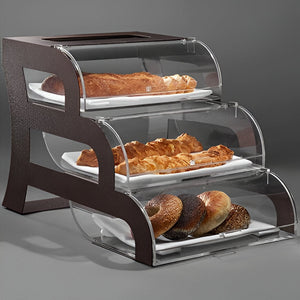 Rosseto - Three-Tier Clear Acrylic Bakery Case with Bronze Frame - BK017