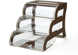 Rosseto - Three-Tier Clear Acrylic Bakery Case with Bronze Frame - BK017