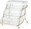 Rosseto - Three-Tier Clear Acrylic Bakery Display Case with Brass Wire Stand - BK021