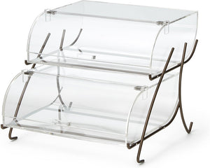 Rosseto - Two-Tier Clear Acrylic Bakery Case with Bronze Wire Frame - BK022