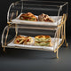 Rosseto - Two-Tier Clear Bakery Case with Brass Wire Stand - BK020