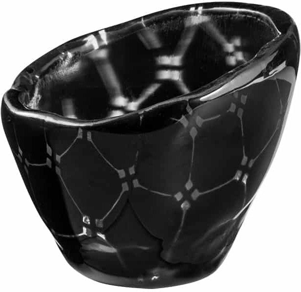 Rosseto - Zenit 3.37" Mini Round Black Deep Narrow Handmade Glass Bowl, Pack of 12 - GLS051B