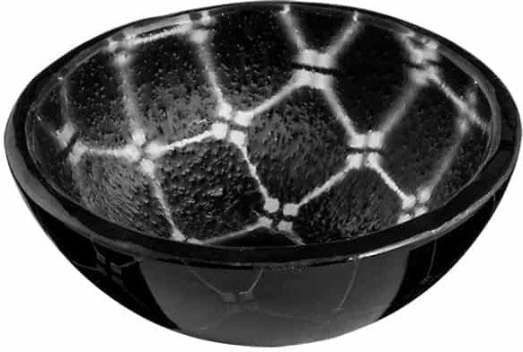 Rosseto - Zenit 3.5" Mini Round Black Deep Handmade Glass Bowl, Pack of 12 - GLS055B