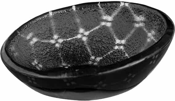 Rosseto - Zenit 4" Mini Round Black Shallow Handmade Glass Bowl, Pack of 12 - GLS053B