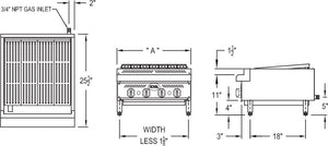 Royal - 12" Heavy Duty Snack Radiant Broiler - RSRB-12