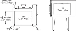 Royal - 12 KW Single Deck Electric Convection Oven With Bakery Depth - RECOD-1