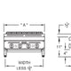 Royal - 12" Stainless Steel Heavy Duty Radiant Broiler - RRB-12