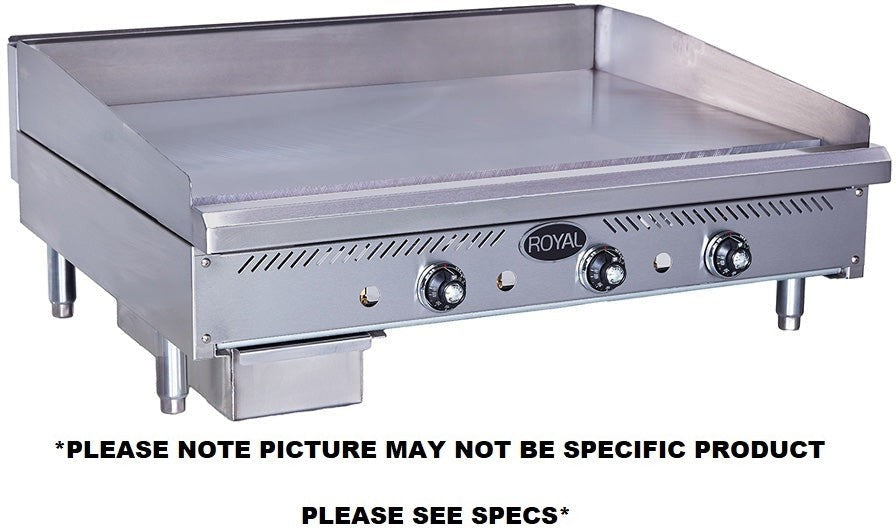 Royal - 18" Stainless Steel Heavy Duty Snack Thermostatic Griddle - RSTG-18