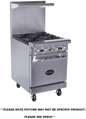 Royal - 24″ Stainless Steel 2 Open Burner Gas Range - RR-2G12