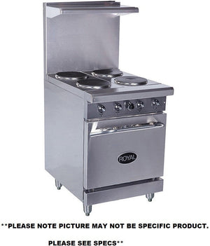 Royal - 24" Stainless Steel Electric Range With 20" Wide Oven - RRE-4