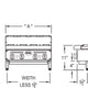 Royal - 24" Stainless Steel Heavy Duty Hot Plate with 4 Burners - RHP-24-4SU