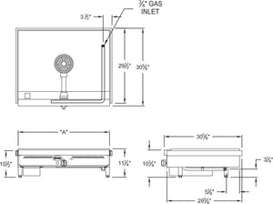 Royal - 24" Stainless Steel Teppanyaki Griddle - RTY-24