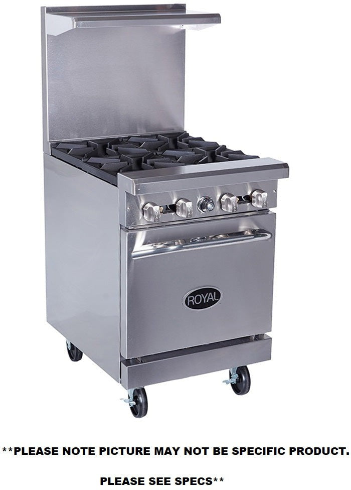 Royal - 24” Wide Griddle Stainless Steel Gas Range - RR-G24