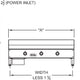 Royal - 24" x 27.5" Stainless Steel 2 Elements Heavy Duty Thermostatic Griddle - RTGE-24