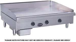 Royal - 24" x 27.5" Stainless Steel 2 Elements Heavy Duty Thermostatic Griddle - RTGE-24