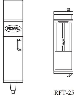 Royal - 25 lb Stainless Steel Single Basket Deep Fat Fryer - RFT-25