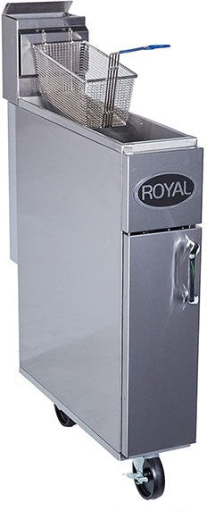 Royal - 25 lb Stainless Steel Single Basket Deep Fat Fryer - RFT-25