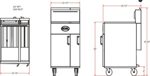 Royal - 25/50 Lb Stainless Steel Deep Fat Fryer - RFT-2550