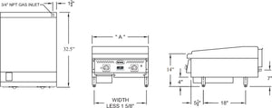 Royal - 36" Delux Heavy Duty Snap Action Griddle - RDSA-36