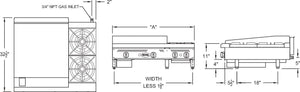 Royal - 36" Stainless Steel Combo Pack of Manual Griddle with 2 Burner Hot Plate - RMG-24OB2