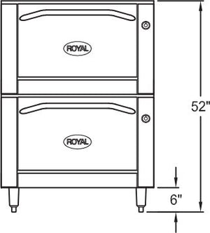 Royal - 36" Stainless Steel Double Deck Oven - RR-36-DS