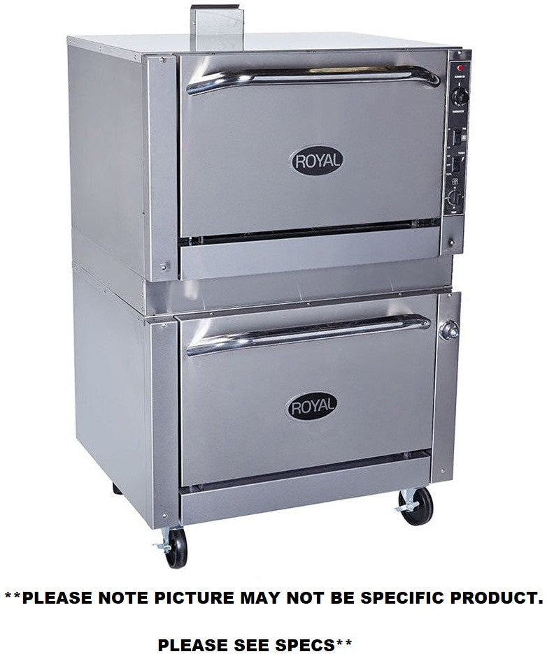 Royal - 36" Stainless Steel Double Deck Oven - RR-36-DS