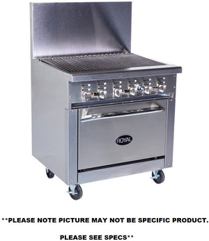 Royal - 36" Storage Base Radiant Range Broiler - RR-36RB-XB