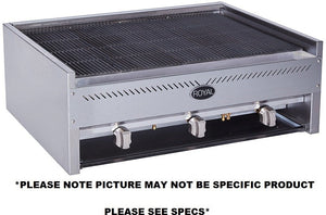 Royal - 48" Stainless Steel Heavy Duty Char Rock Broiler - RCB-48