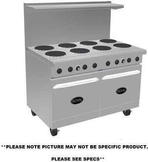 Royal - 48″ Stainless Steel Wide Griddle with Two 20" Wide Ovens Electric Range - RRE-GT48