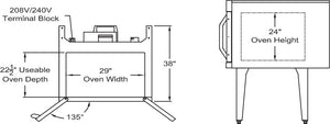 Royal - 6 KW Single Deck Electric Convection Oven - RECO-6K-1