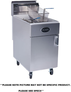 Royal - 60 lb, 4 Burners Stainless Steel Deep Fat Fryer - RFT-60