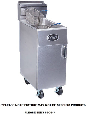 Royal - 65 lb Stainless Steel Energy Efficient Deep Fat Fryer - REEF-65