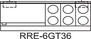 Royal - 72" Stainless Steel 6 Top Elements with 36” Wide Griddle And Two 26.5" Wide Ovens Electric Range - RRE-6GT36