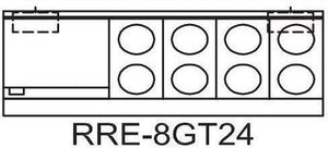 Royal - 72" Stainless Steel 8 Top Elements With 24” Wide Griddle And Two 26.5' Wide Ovens Electric Range - RRE-8GT24