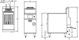 Royal - 75 Lb Stainless Steel High Efficiency Deep Fat Fryer with 10 Product Computer Control - RHEF-75-CM