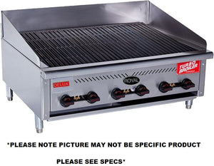 Royal - Delux 14.5" Stainless Steel Infrared Radiant Turbo Broiler with 22,000 BTU - TB-315