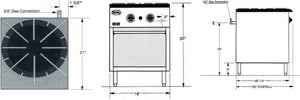 Royal - Delux 18" Stainless Steel High BTU Stock Pot Range - SSPR-110