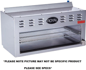 Royal - Delux 24" Stainless Steel Cheese Melter Broiler - RDCM-24