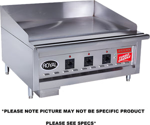 Royal - Delux 24" Stainless Steel Solid State Infrared Turbo Griddle - RD100-24