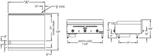 Royal - Delux 24″ Stainless Steel Thermostatic Griddle - RD80-24