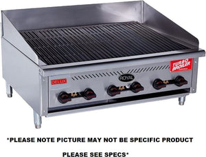 Royal - Delux 25" Stainless Steel Infrared Radiant Turbo Broiler with 44,000 BTU - TB-325