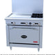 Royal - Delux 36″ Stainless Steel 4 Open Burners Gas Range with One 26.5” Wide Oven and 12" Wide Griddle - RDR-4G12